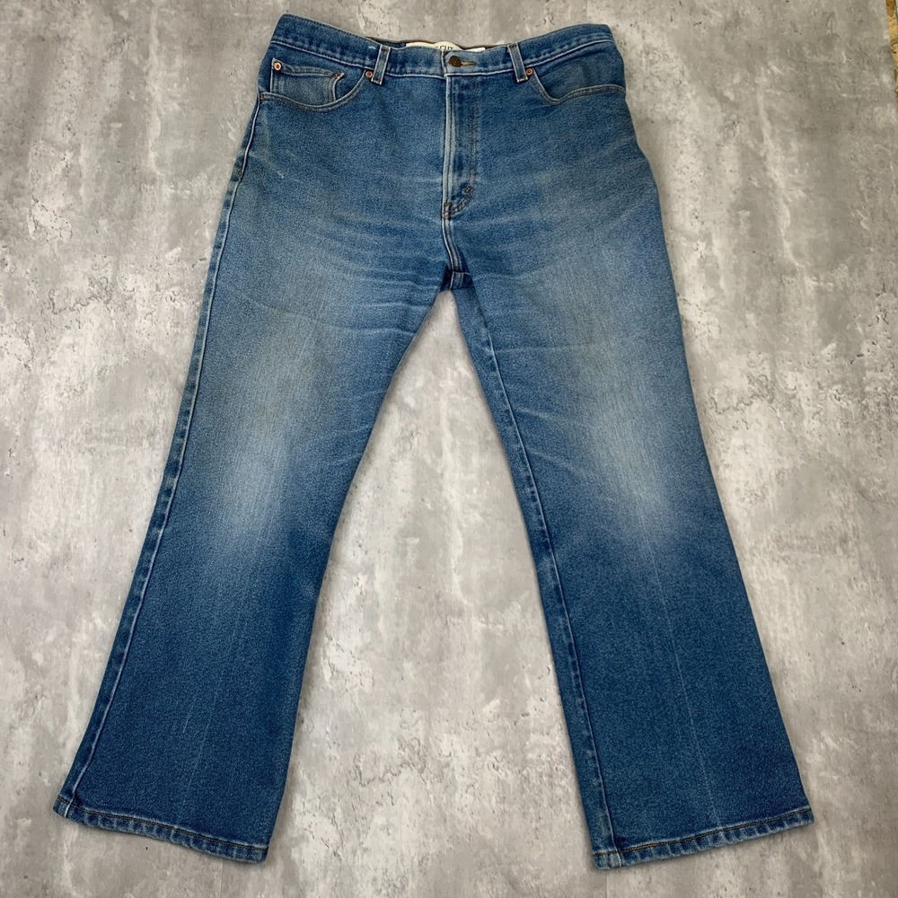 Vintage Levis 517 Jeans Mens 38x30 Denim Boot Cut 90s USA Cowboy Distressed